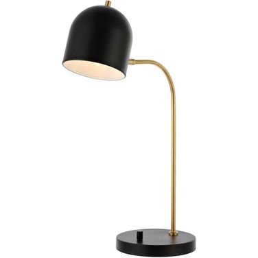 Drina 23.5 Inch Black and Gold Table Lamp with Usb Port