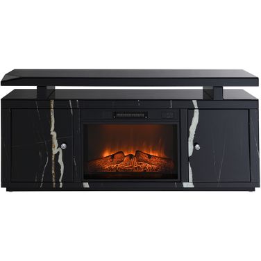 Drisana TV Stand with Fireplace In Black