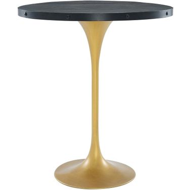 Drive Wood Bar Table In Black Gold