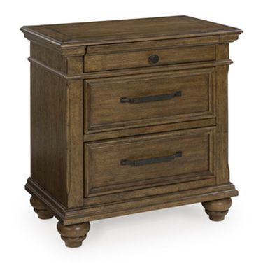 Drojan Drawer NightStand In Medium Brown