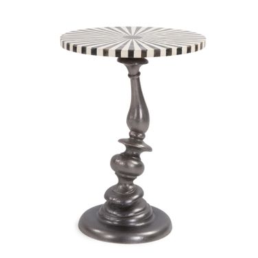 Drunken Metal Martini Table In Silver