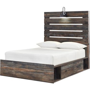 Drystan Multi Full Panel Bed With One Side Storage