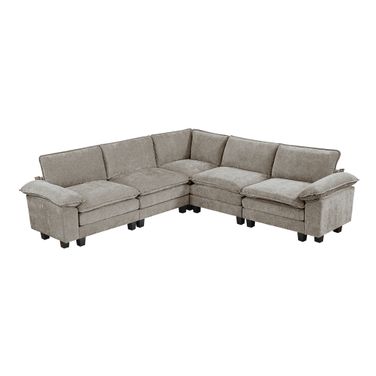 Dublin 5-Piece Modular Sectional In Gray