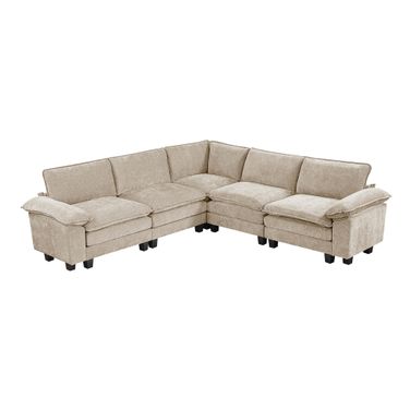 Dublin 5-Piece Modular Sectional In Taupe
