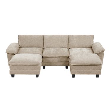 Dublin 5-Piece Modular Sectional with 2 Ottoman In Taupe
