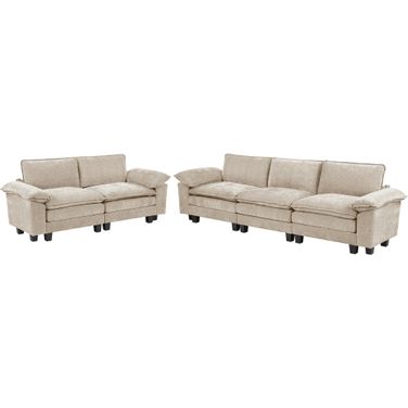 Dublin Living Room Set In Taupe