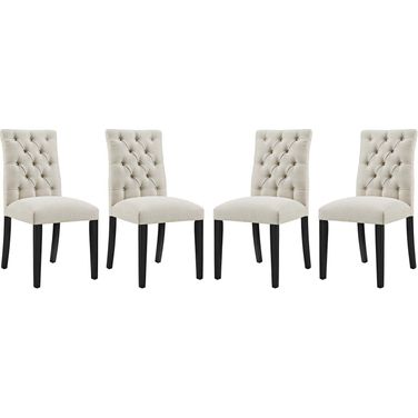 Duchess Beige Dining Chair Fabric Set of 4