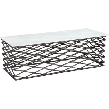 Duchess Coffee Table In White and Antique Bronze