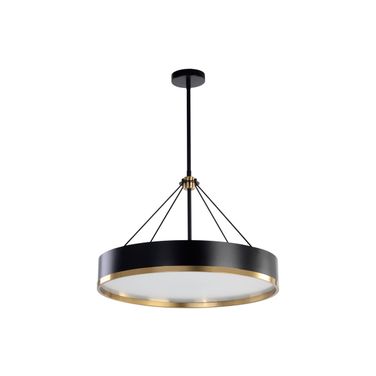 Dudley Chandelier In Brass and Black