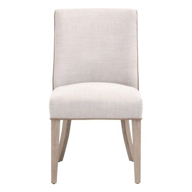 Essentials Duet Dining Chair Set of 2 In Bisque and Natural Gray