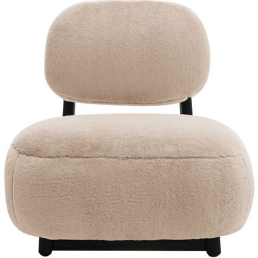 Duffie Upholstered Armless Accent Chair In Black and Camel