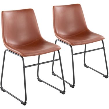 Duke Side Chair Set of 2 In Cognac