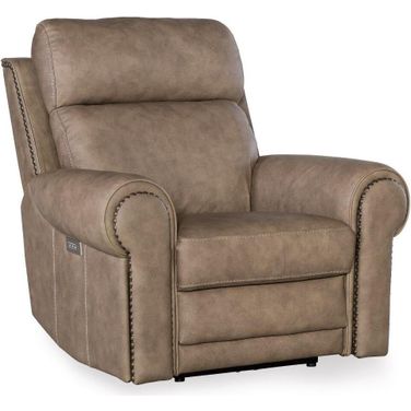 Duncan Power Recliner with Power Headrest and Lumbar In Brown