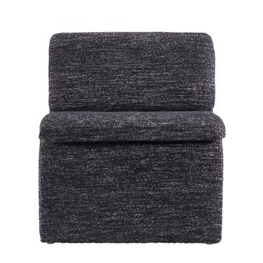 Dune Boucle Upholstered Armless Accent Chair In Charcoal