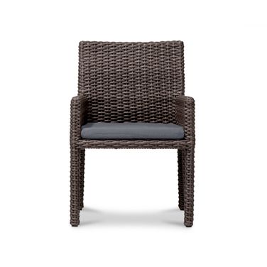 Dune Dining Arm Chair In Canvas Charcoal and Driftwood