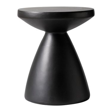 Dune Fiberglass Outdoor Side Table In Black