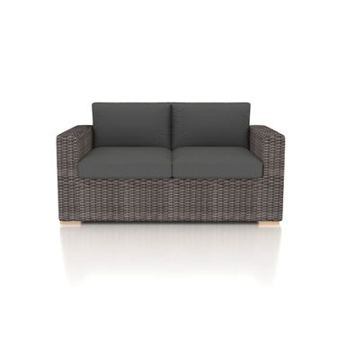 Dune Loveseat In Canvas Charcoal and Driftwood