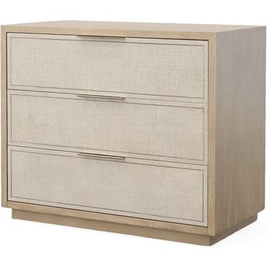 Dunes Three Drawer Chest In Tan and Grey