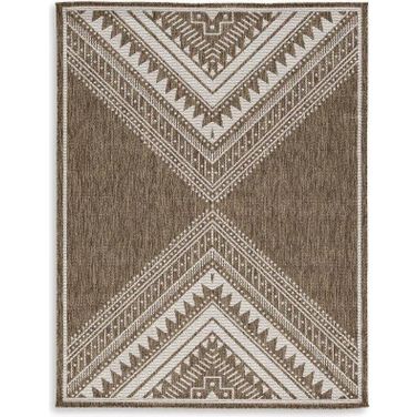 Dunsler 8 ft x 10 ft Rug In Brown and Cream