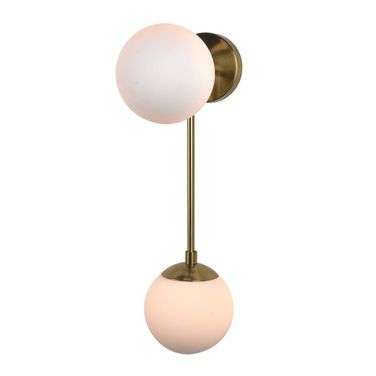 Duo Modern Contemporary Plug-in Wall Sconce In Brushed Brass