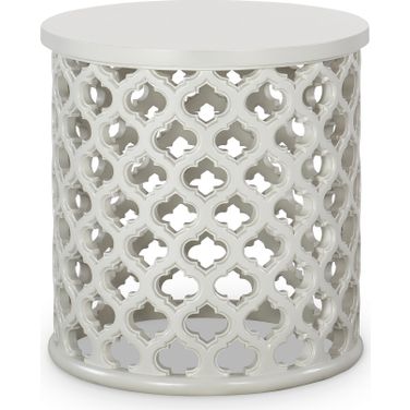 Dupre Outdoor Side Table In White