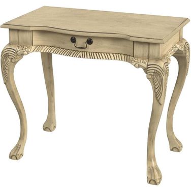Dupree 33 Inch Wood Writing Desk In Beige