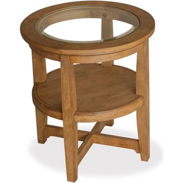 Durant Shelf End Table In Honey Brown