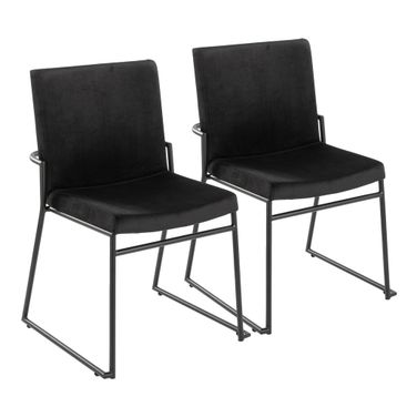 Dutchess Dining Chair Set of 2 In Black