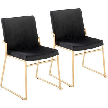 Dutchess Dining Chair Set of 2 In Gold