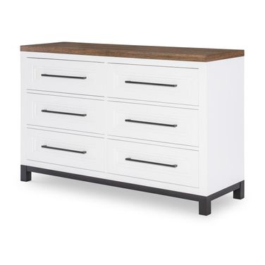 Dutton 6 Drawer Dresser In Natural White