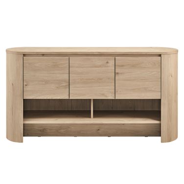 Duval 62 Inch Oval Sideboard In Light Oak