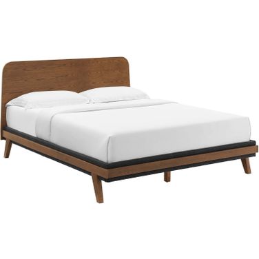 Dylan Queen Platform Bed In Walnut