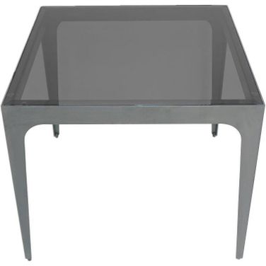 Dynasty End Table With Smoked Glass Top