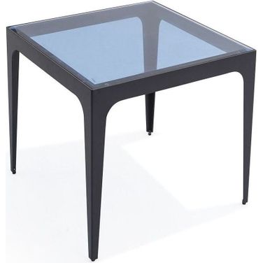 Dynasty Ocean Blue Glass Top End Table