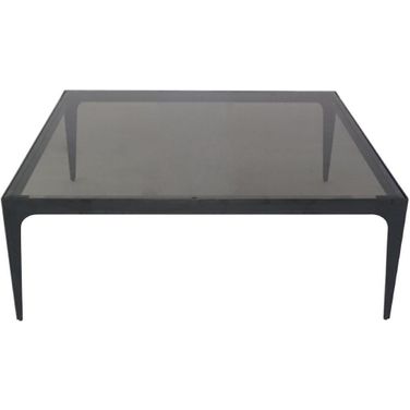Dynasty Rectangular Coffee Table With Smoked Glass Top