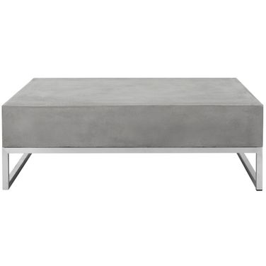 Eartha Dark Grey Modern Concrete Indoor/Outdoor Coffee Table