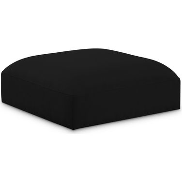 Ease Polyester Fabric Ottoman In Black