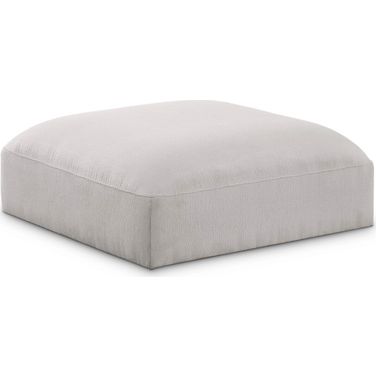 Ease Polyester Fabric Ottoman In Cream