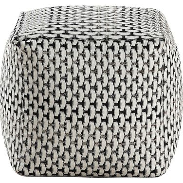 Easley Pouf In Black and Gray