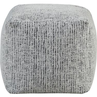 Easley Pouf In Black and White