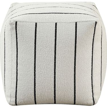 Easley Pouf In Black and White