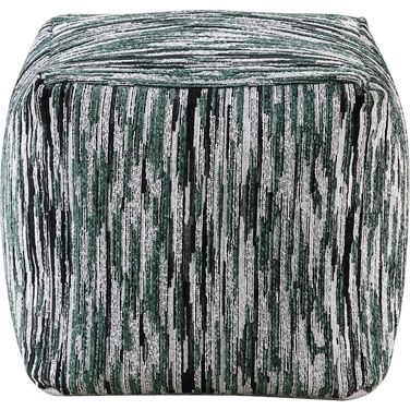 Easley Pouf In Black/White/Gray