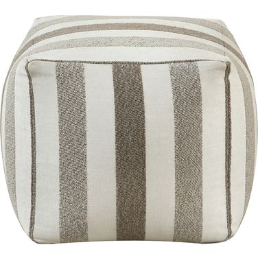 Easley Pouf In Gray and Brown