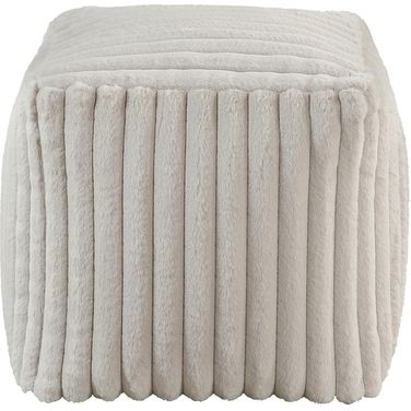 Easley Pouf In White