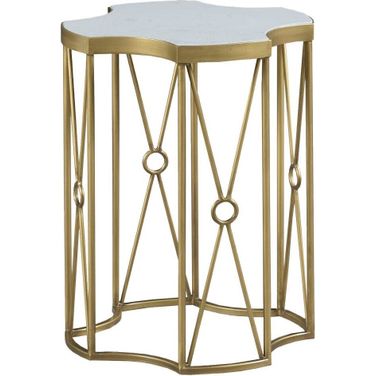 East Camden 17 Inch Square Drink Table In Antique Brass