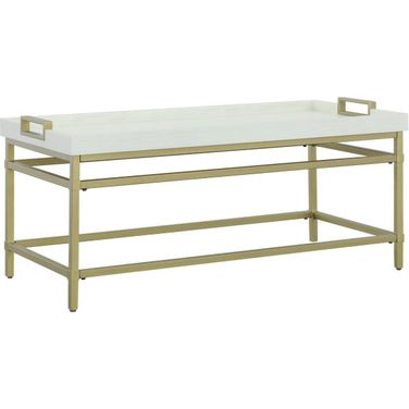 East Camden Rectangular Cocktail Table In Pearl