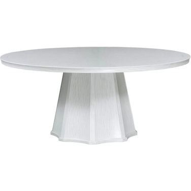 East Camden Scalloped Dining Table In Pearl