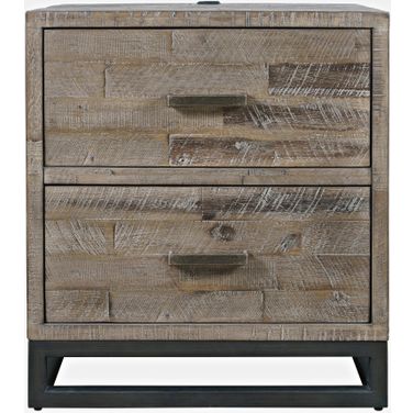 East Hampton 25 Inch Nightstand with USB Charging In Grey Wash
