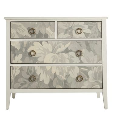 Easton Chest In Antique Painted White and Antique Gold