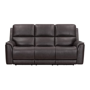 Easton Zero Gravity Power Reclining Sofa with Headrest and Foodrest In Steamboat Brown